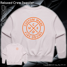 Load image into Gallery viewer, Relaxed Crew Sweater - Custom Made Fire Drums