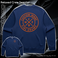 Load image into Gallery viewer, Relaxed Crew Sweater - Custom Made Fire Drums