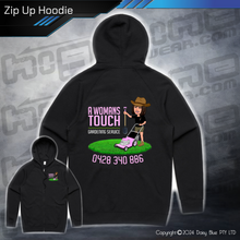 Load image into Gallery viewer, Zip Up Hoodie - A Womans Touch Gardening Service