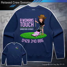 Load image into Gallery viewer, Relaxed Crew Sweater - A Womans Touch Gardening Service