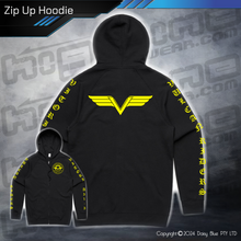 Load image into Gallery viewer, Zip Up Hoodie - Vulcan Riders Victoria