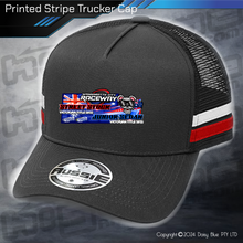 Load image into Gallery viewer, STRIPE Trucker Cap - Streetie/Junior Vic Title 2025