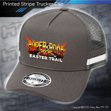 Load image into Gallery viewer, STRIPE Trucker Cap - Super Rods Easter Trail 2025