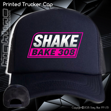 Load image into Gallery viewer, Printed Trucker Cap - Shake Bake 308 Pink