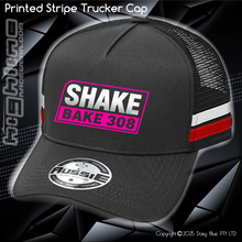 Load image into Gallery viewer, STRIPE Trucker Cap - Shake Bake 308 Pink
