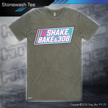 Load image into Gallery viewer, Stonewash Tee - Shake, Bake & 308