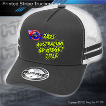 Load image into Gallery viewer, STRIPE Trucker Cap - GP Midget Australian Title 2025