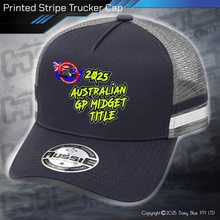 Load image into Gallery viewer, STRIPE Trucker Cap - GP Midget Australian Title 2025