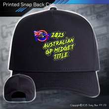 Load image into Gallery viewer, Printed Snap Back CAP - GP Midget Australian Title 2025