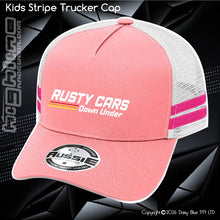 Load image into Gallery viewer, KIDS Stripe Trucker - Rusty Cars Down Under