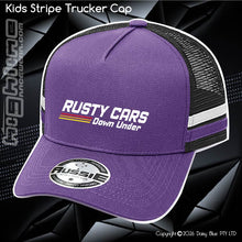 Load image into Gallery viewer, KIDS Stripe Trucker - Rusty Cars Down Under