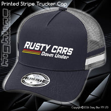 Load image into Gallery viewer, STRIPE Trucker Cap - Rusty Cars Down Under