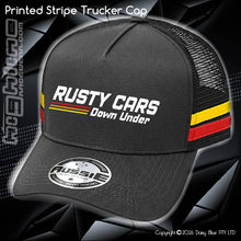 Load image into Gallery viewer, STRIPE Trucker Cap - Rusty Cars Down Under