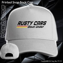 Load image into Gallery viewer, Printed Snap Back CAP - Rusty Cars Down Under