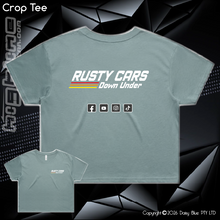 Load image into Gallery viewer, Ladies Crop Tee - Rusty Cars Down Under