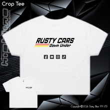 Load image into Gallery viewer, Ladies Crop Tee - Rusty Cars Down Under