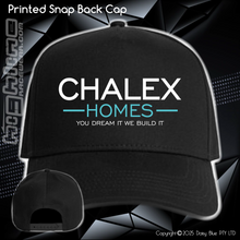 Load image into Gallery viewer, Printed Snap Back CAP - Chalex Homes