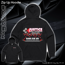 Load image into Gallery viewer, Zip Up Hoodie - Justice Tiling