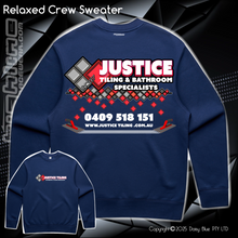 Load image into Gallery viewer, Relaxed Crew Sweater - Justice Tiling