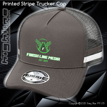 Load image into Gallery viewer, STRIPE Trucker Cap - Finish Line Media
