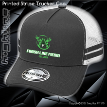 Load image into Gallery viewer, STRIPE Trucker Cap - Finish Line Media