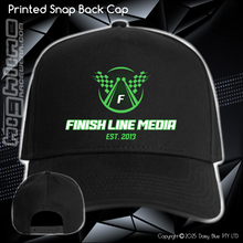 Load image into Gallery viewer, Printed Snap Back CAP - Finish Line Media
