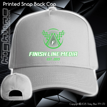 Load image into Gallery viewer, Printed Snap Back CAP - Finish Line Media