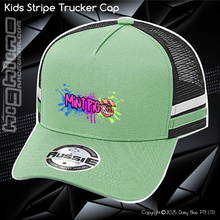 Load image into Gallery viewer, KIDS Stripe Trucker - Mint Piglet Grunt