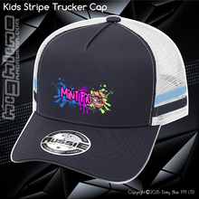Load image into Gallery viewer, KIDS Stripe Trucker - Mint Piglet Grunt