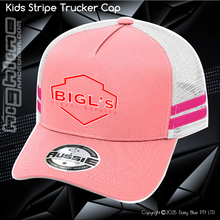 Load image into Gallery viewer, KIDS Stripe Trucker - Big L's Diesel Repairs