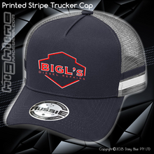 Load image into Gallery viewer, STRIPE Trucker Cap - Big L's Diesel Repairs