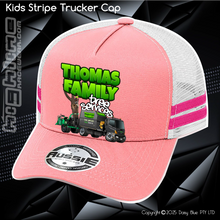 Load image into Gallery viewer, KIDS Stripe Trucker - Thomas Family Tree Services