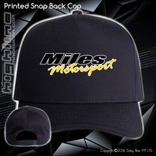 Load image into Gallery viewer, Printed Snap Back CAP - Miles Motorsport