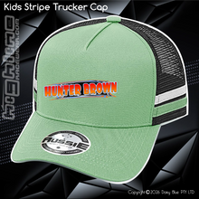 Load image into Gallery viewer, KIDS Stripe Trucker - Hunter Brown