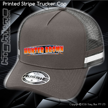 Load image into Gallery viewer, STRIPE Trucker Cap - Hunter Brown