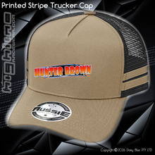 Load image into Gallery viewer, STRIPE Trucker Cap - Hunter Brown