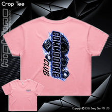 Load image into Gallery viewer, Ladies Crop Tee - CC Neon Blue