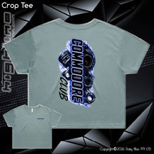 Load image into Gallery viewer, Ladies Crop Tee - CC Neon Blue