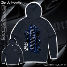 Load image into Gallery viewer, Zip Up Hoodie - CC Neon Blue
