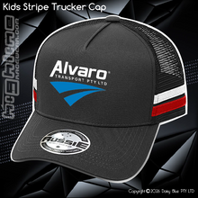 Load image into Gallery viewer, KIDS Stripe Trucker - Alvaro Transport