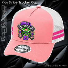 Load image into Gallery viewer, KIDS Stripe Trucker - Orgil Racing
