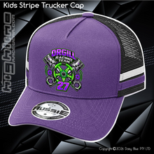 Load image into Gallery viewer, KIDS Stripe Trucker - Orgil Racing