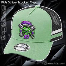 Load image into Gallery viewer, KIDS Stripe Trucker - Orgil Racing