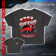 Load image into Gallery viewer, Ladies Crop Tee - SDAV Hot Rods
