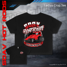 Load image into Gallery viewer, Ladies Crop Tee - SDAV Hot Rods