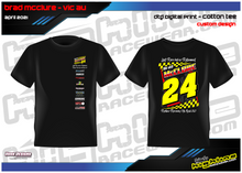 Load image into Gallery viewer, BRAD McCLURE 'RACE BEFORE RETIREMENT' - MENS/KIDS COTTON TEE