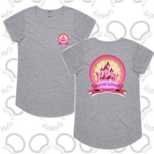 Load image into Gallery viewer, Ladies Pink Castle Logo Tee