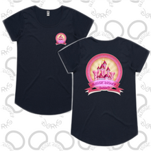 Load image into Gallery viewer, Ladies Pink Castle Logo Tee