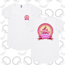 Load image into Gallery viewer, Ladies Pink Castle Logo Tee