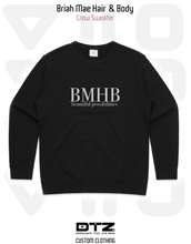 Load image into Gallery viewer, BMHB - STENCIL CREW SWEATER BLACK/GREY